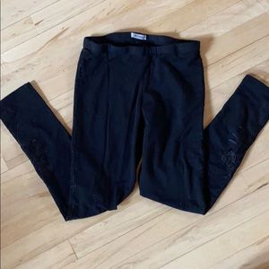 Black cotton leggings